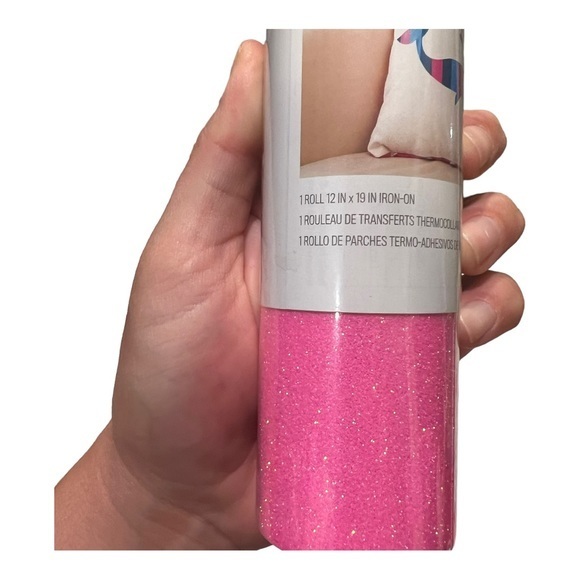 New - Cricut HTV - Fluorescent Pink Glitter - 12"x19"‎ - Picture 2 of 3